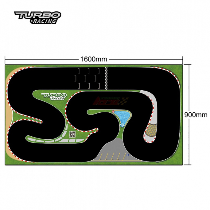 Tapis piste (160 X 90 CM) pour micro rally - TURBO RACING TB760102 - 1/76