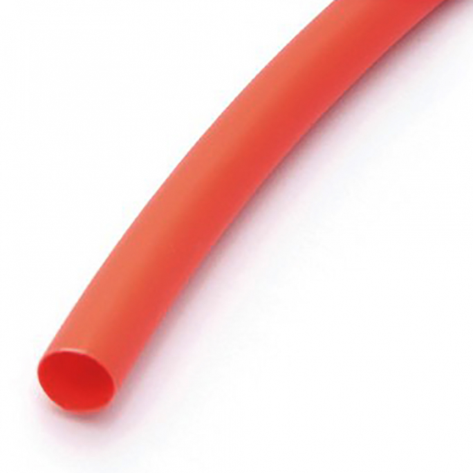 Tube thermo-rétractable Rouge, 5mm X 1m - KONECT KN130106