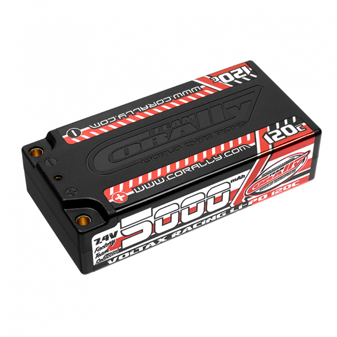 Batterie Lipo Voltax 120C 5000mah 2S Shorty - CORALLY C49505