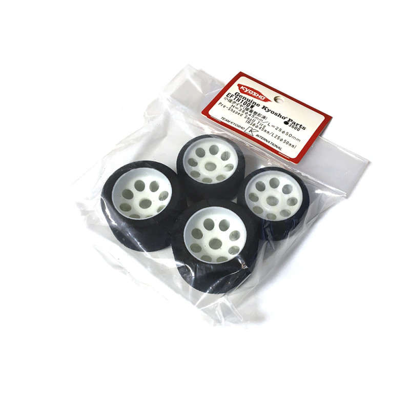 Roues complètes Av Ar, petit diam. (x4) pour Fantom - KYOSHO EFTH100W