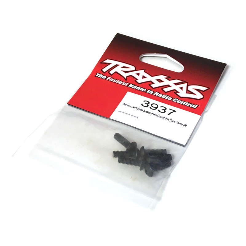 Vis BTR 4 x 12mm Tête Bombée (x6) - Traxxas 3937