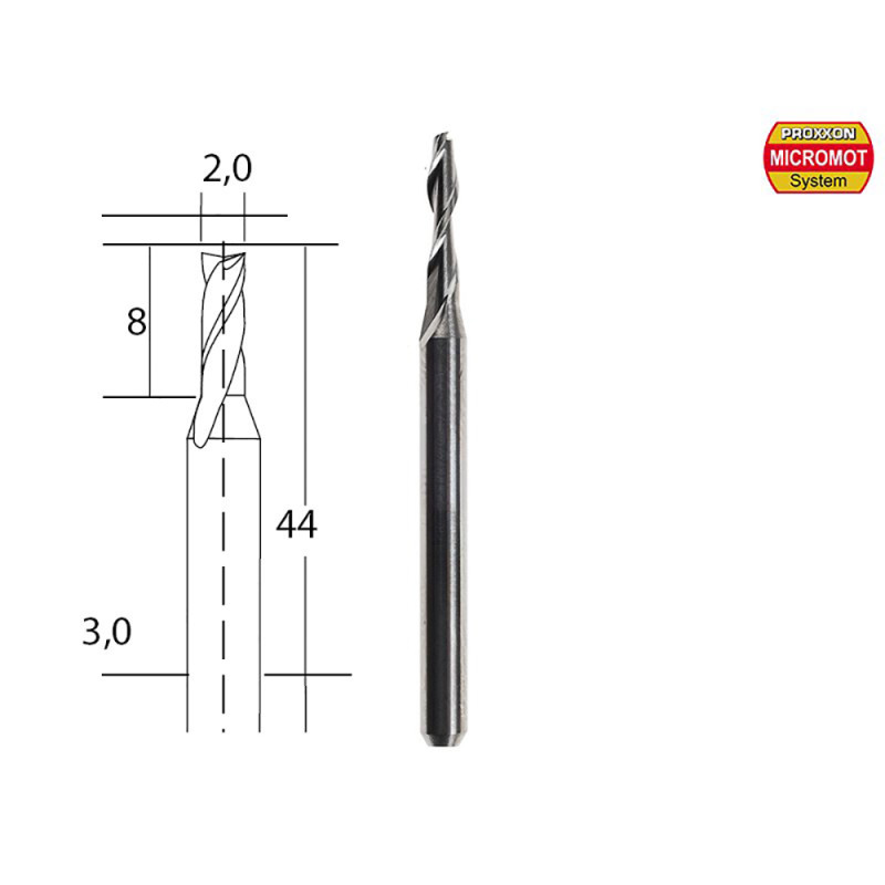 Embout de fraise en métal renforcé Ø2mm - PROXXON 28759