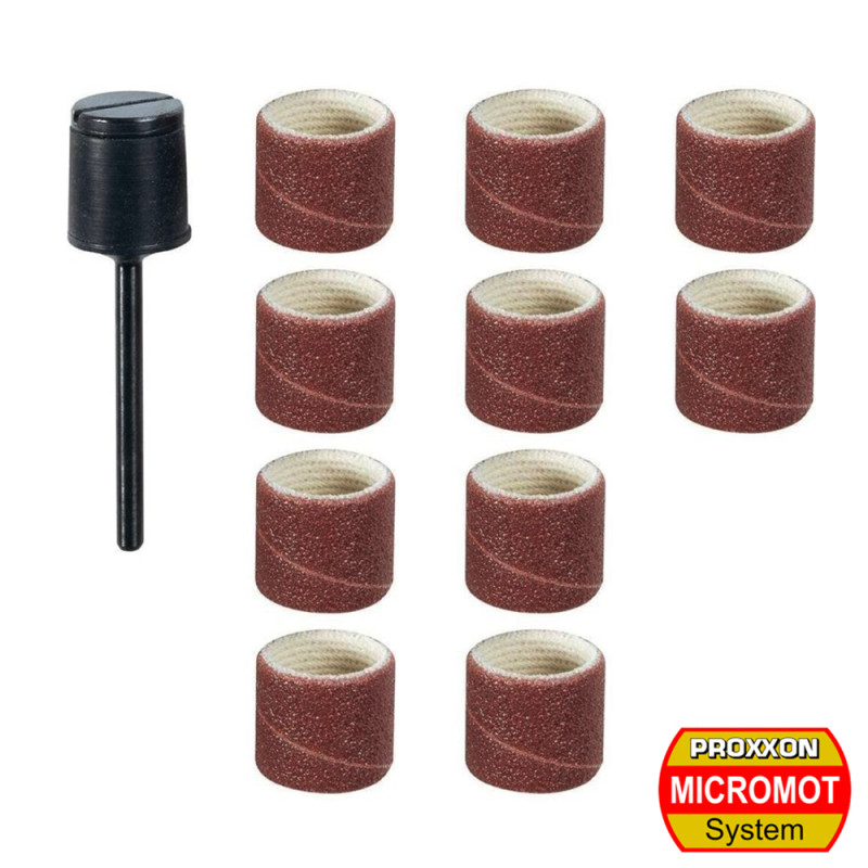 Cylindres abrasifs en corindon Ø10 mm (x10) + Tige - PROXXON 28980 Cylindres abrasifs en corindon Ø10 mm (x10) + Tige - PROXXON 28980