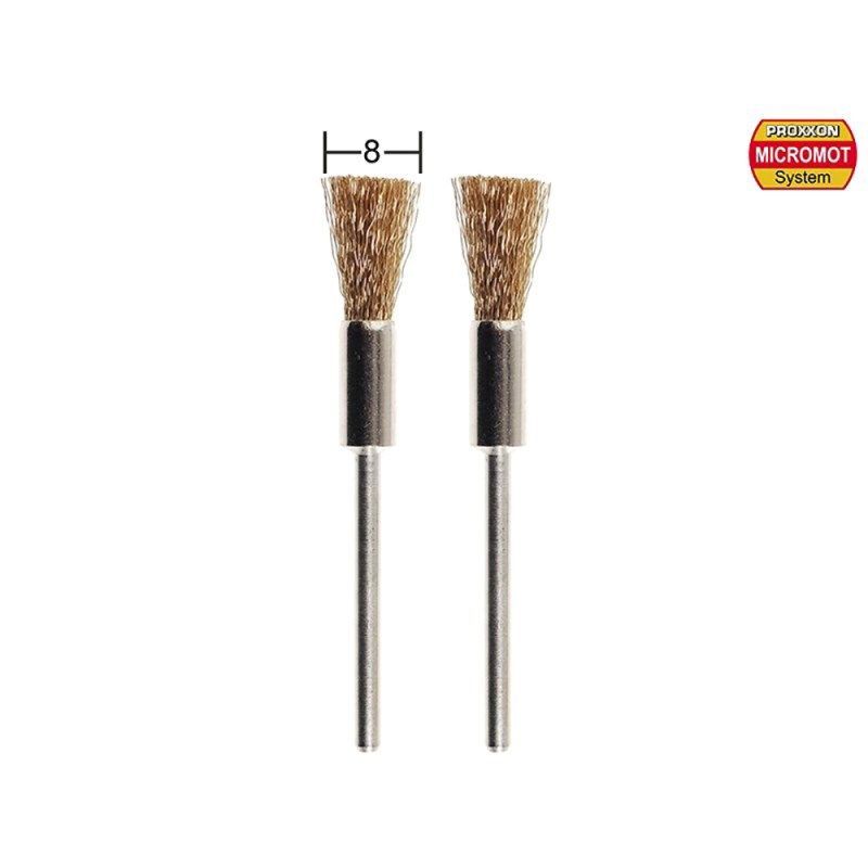 Brosses en laiton "Pinceau Fin" Ø8mm (x2) - PROXXON 28961 Brosses en laiton "Pinceau Fin" Ø8mm (x2) - PROXXON 28961