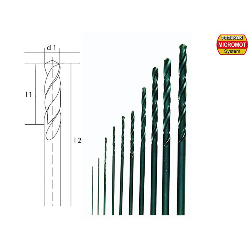 Jeu de forêts HSS (x10) - PROXXON 28874 Jeu de forêts HSS (x10) - PROXXON 28874