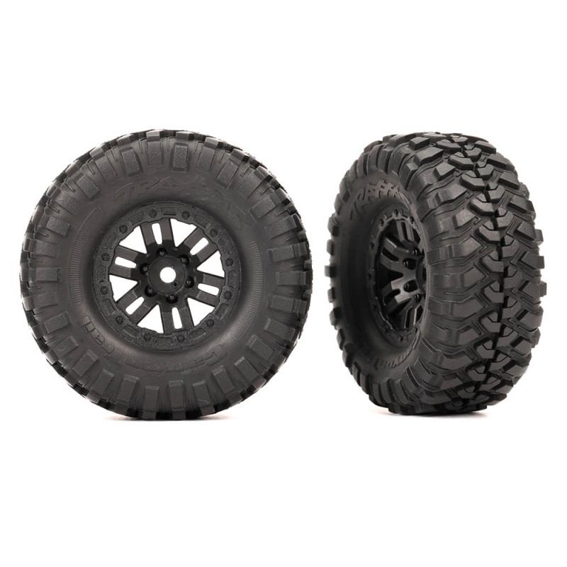 Roues complètes, noires, Defender TRX-4M (x2) - TRAXXAS 9773 - 1/18