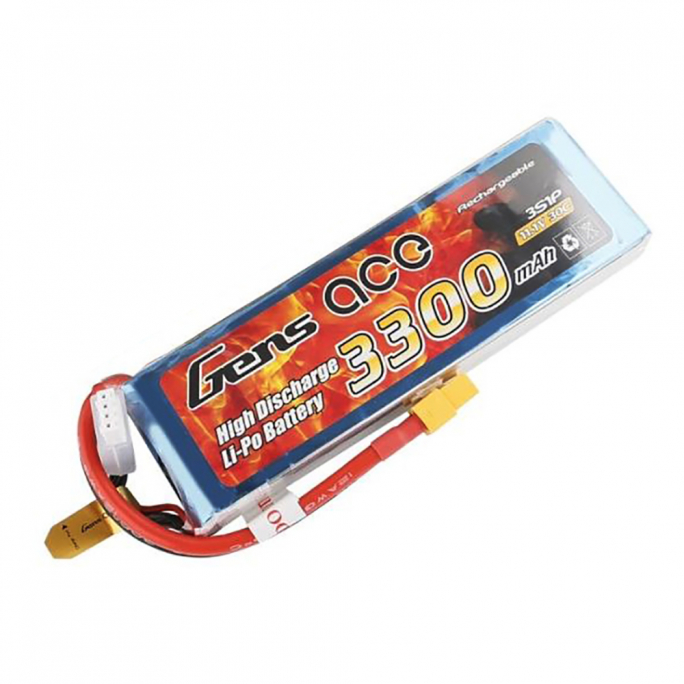 Batterie LiPo 3S 11.1V, 3300 mAh 30C - GENS ACE GE133003X
