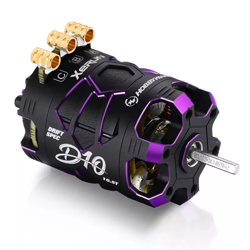 Moteur Brushless XERUN D10 10.5T Violet - Hobbywing HW30401136