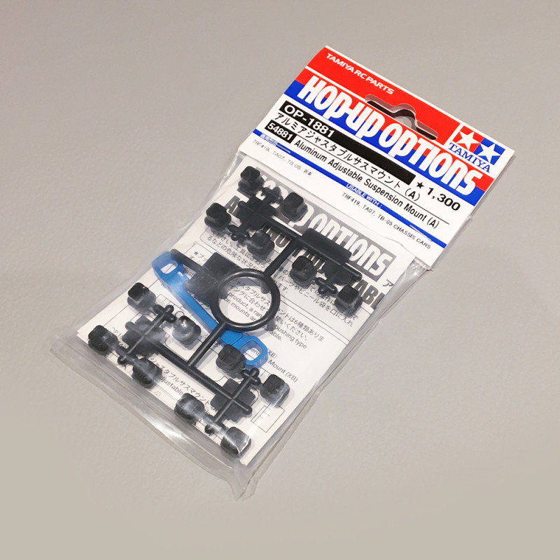 Cale suspension A, Aluminium Bleu, pour TA08 - TAMIYA 54881