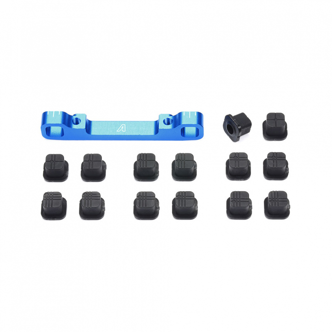 Cale suspension A, Aluminium Bleu, pour TA08 - TAMIYA 54881