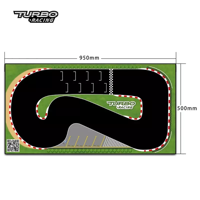 Tapis piste (50 x 95 CM) pour micro rally - TURBO RACING TB760101 - 1/76