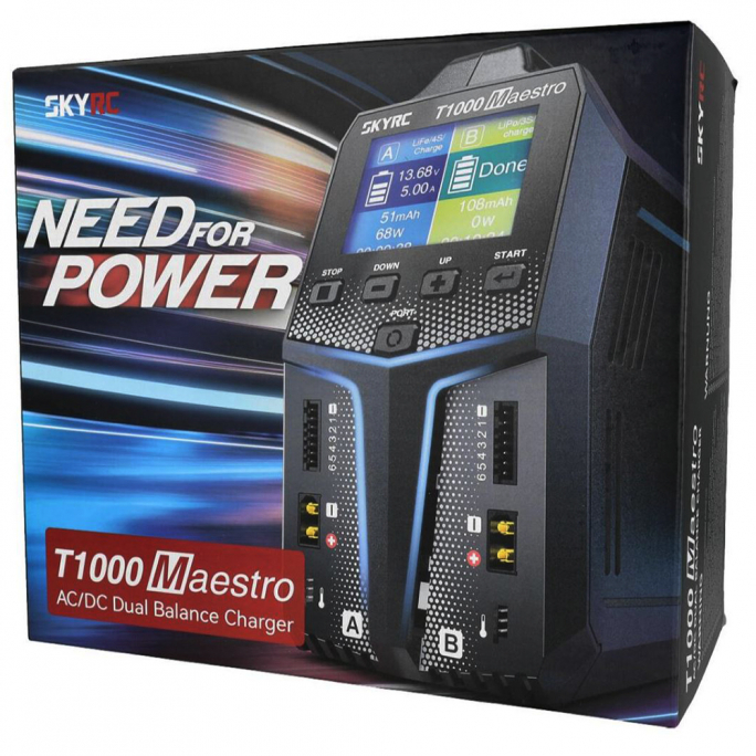 Chargeur T1000 Maestro AC/DC Duo (AC450W DC 1000W) - SKYRC SKY100182