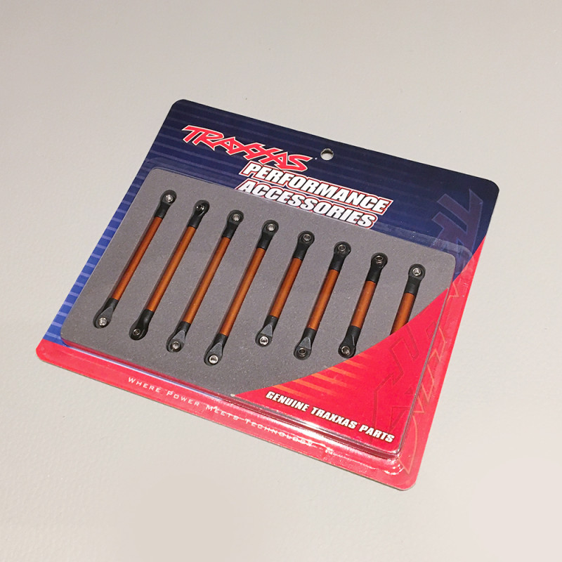 Biellettes de Suspension, Aluminium Orange (x8) TRX-4M - TRAXXAS 9749ORNG