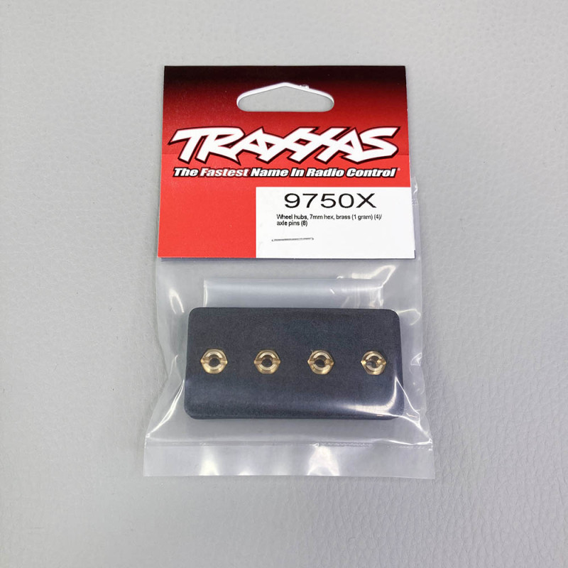 Hexagones de roue Laiton 7mm + Axes (x4) TRX-4M - TRAXXAS 9750X