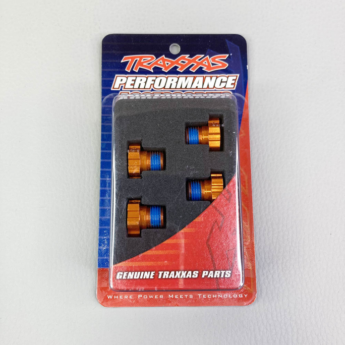 Hexagones de roues, 17 mm, Aluminium Orange (x4) - TRAXXAS 8654A