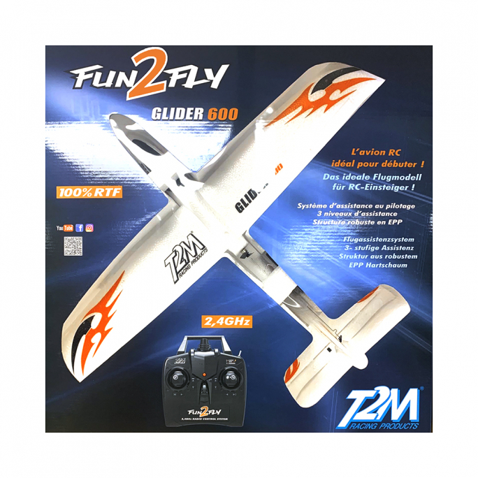Avion Fun2fly Glider 600 / ARTF - T2M T4518