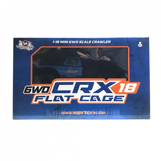 Crawler CRX18 6WD Flat Cage, Bleu - HOBBYTECH 1CRX186WDFCBL - 1/18