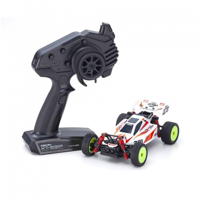 Mini-Z Buggy MB-010 4WD Turbo Optima Mid Spécial, Blanc - KYOSHO 32092W