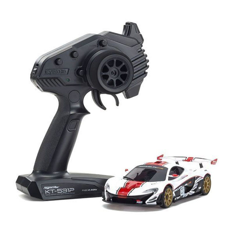 Mini-Z RWD McLaren P1 GTR Blanc/Rouge - KYOSHO 32324WR