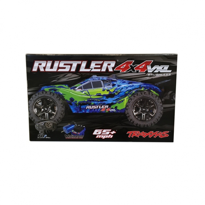 Rustler 4x4 VXL Brushless Vert / Bleu - TRAXXAS 670764GRN - 1/10