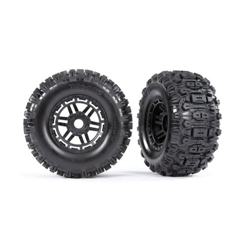 Roues MAXX 17 mm / 2.8, Noires (x2) - TRAXXAS 8973