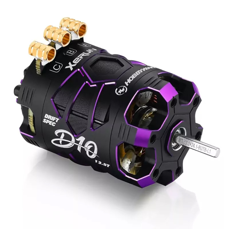 Moteur Brushless XERUN D10 13.5T Violet - Hobbywing HW30401139