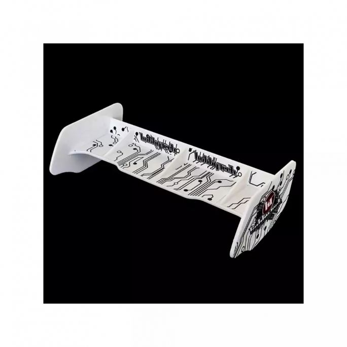 Aileron buggy 1/10 plastique blanc + stickers - HOBBYTECH HT501550