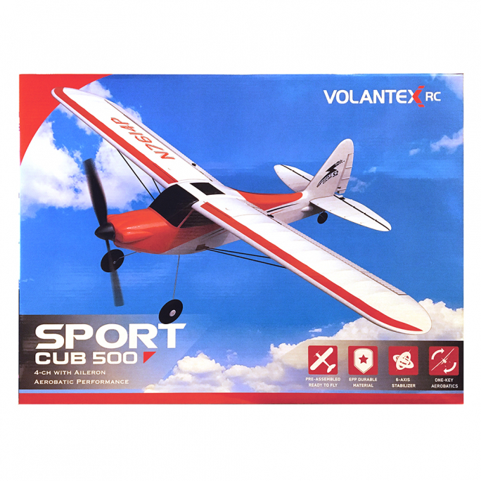 Avion CUB 500 4ch 500MM Brushed, Gyro EPP RTF - VOLANTEX 7614