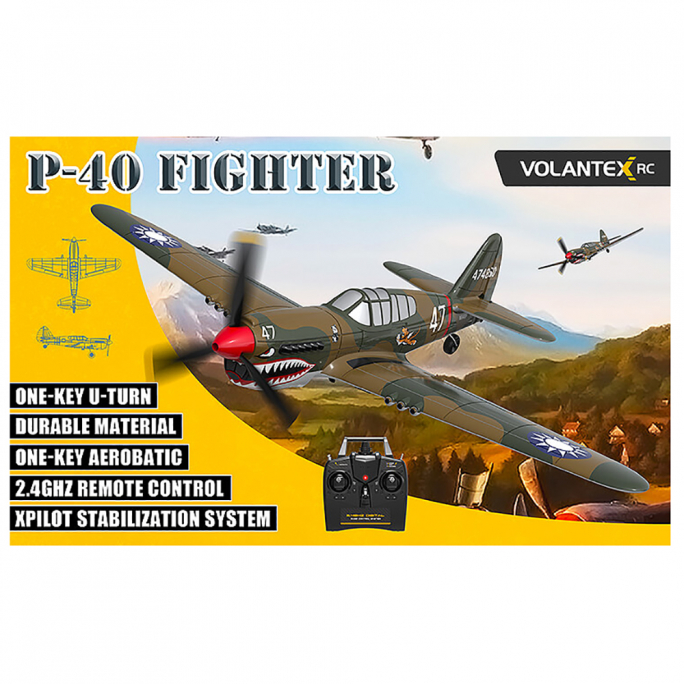 Avion P40 Warhawk 400 mm Xpilot One Key - VOLANTEX V76113