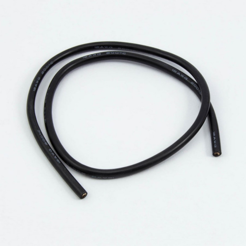 Câble silicone noir 12 AWG (50cm) - ULTIMATE UR46210