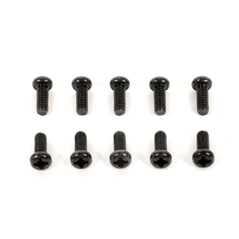 10 vis tête ronde 3x8 mm noir - T2M T4972/41