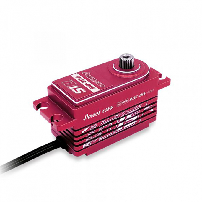 Servo D15 Red Low Profil Reverse wire (18kg/0.085s) - POWER HD HDD15R