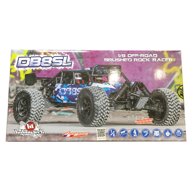 Desert Buggy DB8SL Brushed + Lipo/Chargeur RTR Bleu - HOBBYTECH 1DB8RTRBLPACK