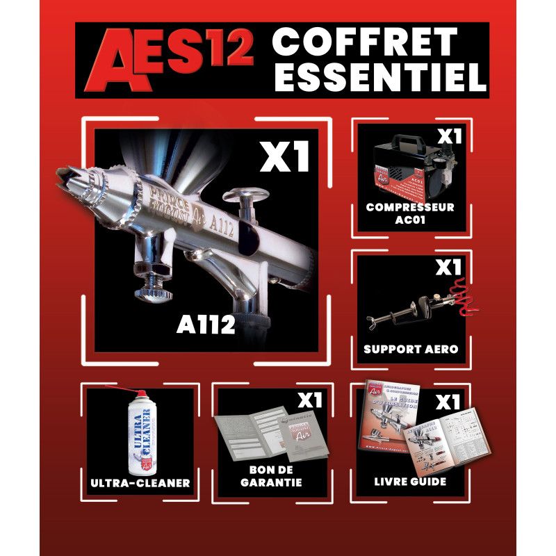 Coffret Aérographe Essentiel Précision- PRINCE AUGUST AES12