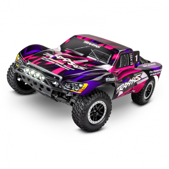 Slash 2wd XL-5 "Charbon / Brushed" Rose /Violet - TRAXXAS 5803461PINK - 1/10