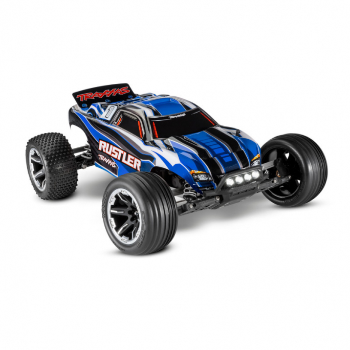 Rustler 2wd XL-5 LED TQ ID, Bleu - TRAXXAS 3705461BLU - 1/10