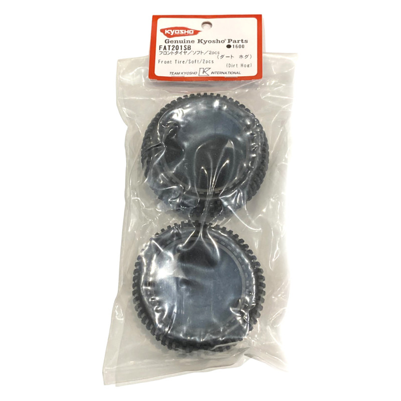 2 pneus avant Fazer Kobra-dirt Hog - KYOSHO FAT201SB - 1/10