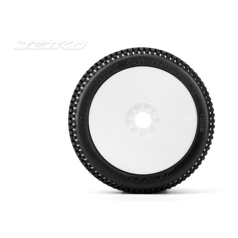 Roues Dirt Slinger, Revo Blanches Buggy (x2) - JETKO JK1005SSRW - 1/8