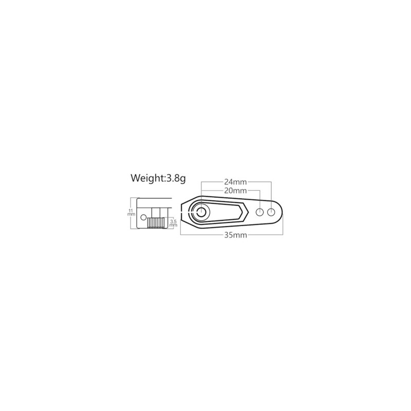 Palonnier en aluminium 20-24mm, 25T - POWER HD AP2024