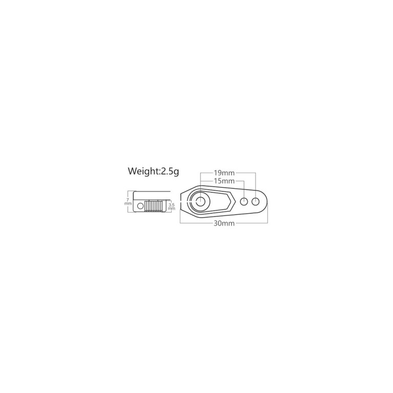 Palonnier en aluminium 15-19 mm, 25T - POWER HD AP1519