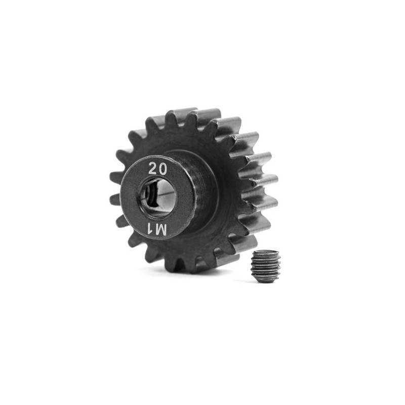 Pignon 20 T, acier 1,0 arbre 5 mm, vis de réglage - TRAXXAS 6494R