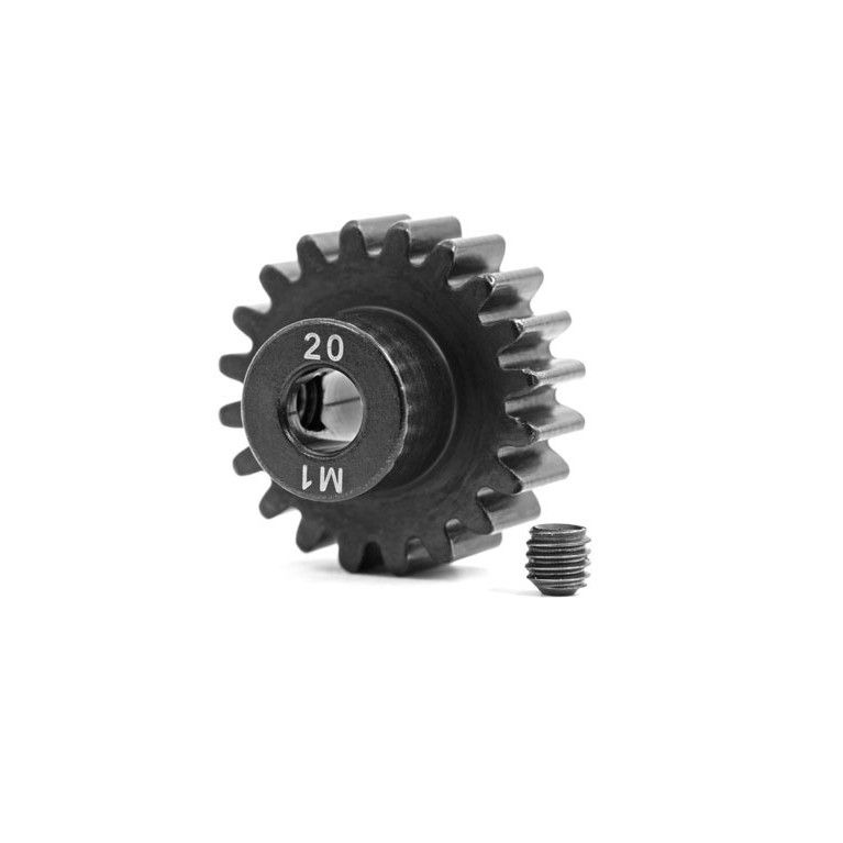 Pignon 20 T, acier 1,0 arbre 5 mm, vis de réglage - TRAXXAS 6494R