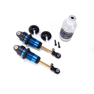 Amortisseurs Longs GTR Aluminium Bleu (x2) - TRAXXAS 7461