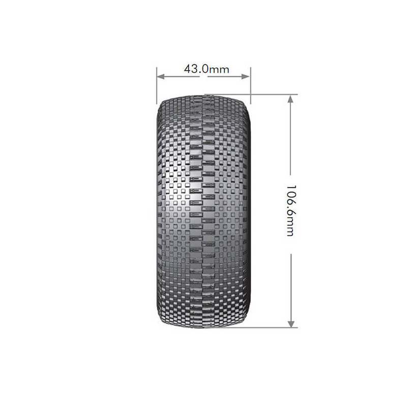 Roues SC-GROOVE soft, SLASH 4X4 F/R BLACK (x2) - LOUISE LT3146SBTR - 1/10