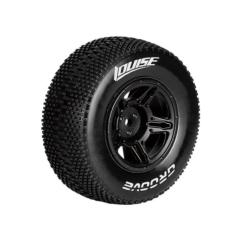 Roues SC-GROOVE soft, SLASH 4X4 F/R BLACK (x2) - LOUISE LT3146SBTR - 1/10