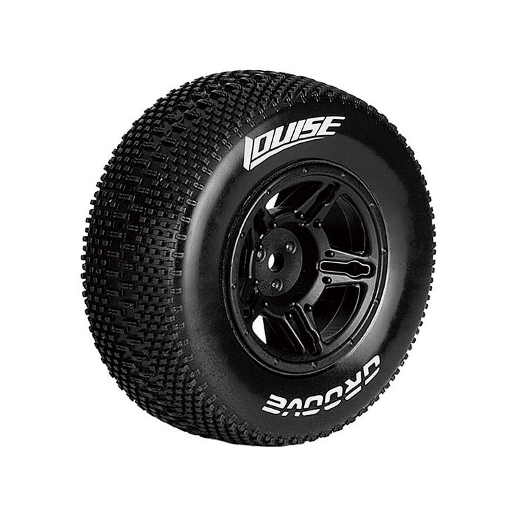 Roues SC-GROOVE soft, SLASH 4X4 F/R BLACK (x2) - LOUISE LT3146SBTR - 1/10