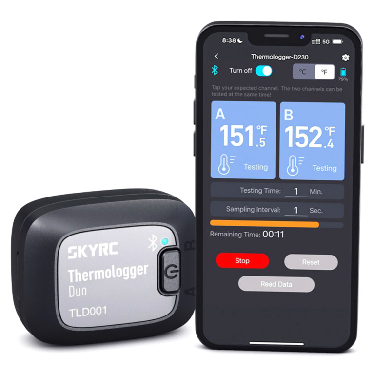 Thermologger moteur Duo TLD001 connexion Bluetooth - SKYRC SK500043-01