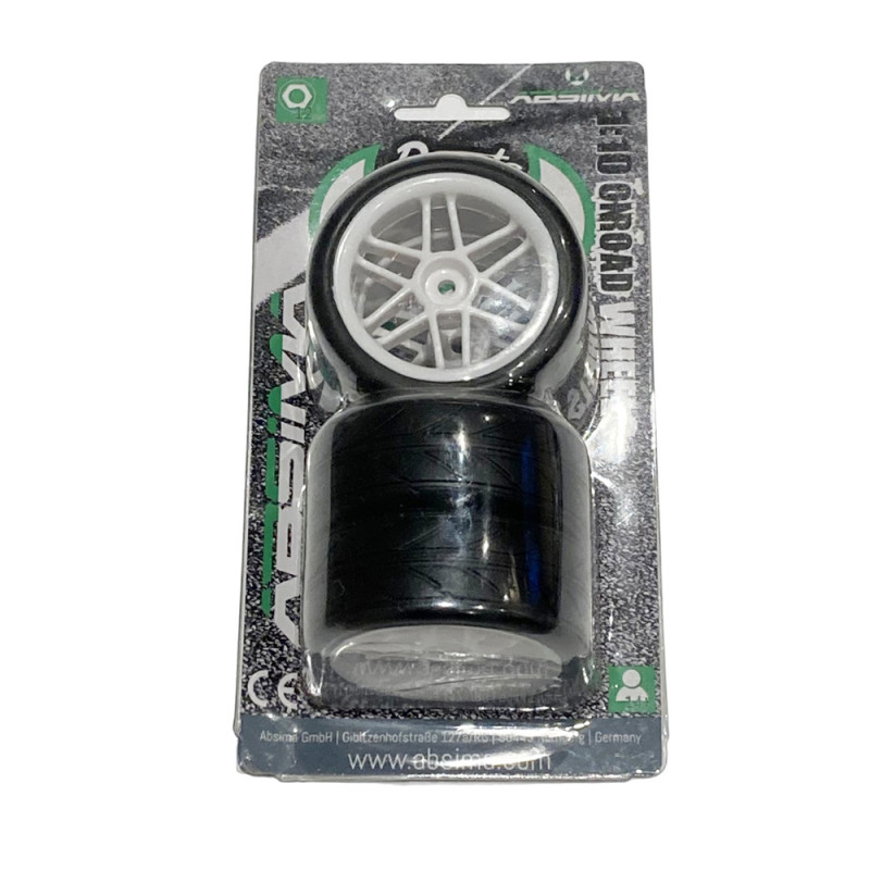 4 roues piste "Battons / Profile" blanche - ABSIMA 2510004 - 1/10