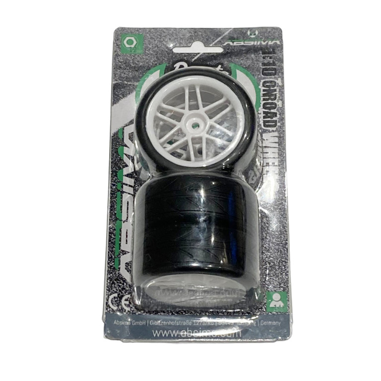 4 roues piste "Battons / Profile" blanche - ABSIMA 2510004 - 1/10