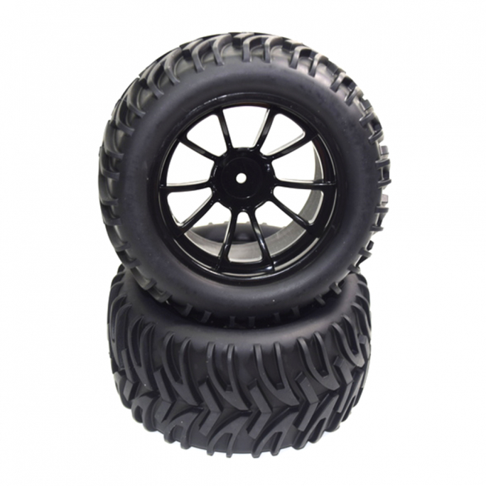 2 grosses roues à rayon, noir - ABSIMA 1230337 - 1/10 (XL)